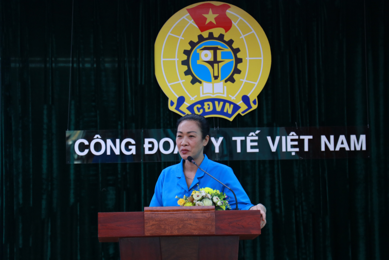 Bà Phạm Thanh Bình - Chủ tịch Công đoàn Y tế Việt Nam.