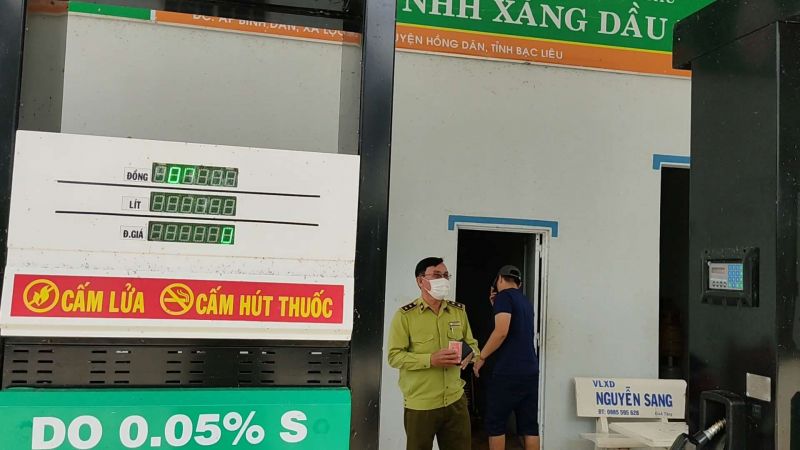 Bạc Liêu: Hoạt động khi chưa có giấy đăng ký đủ điều kiện kinh doanh, một cây xăng bị xử phạt