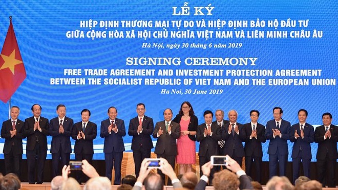 Lễ ký kết Hiệp định Thương mại Tự do Việt Nam - Liên minh Châu Âu (EVFTA):