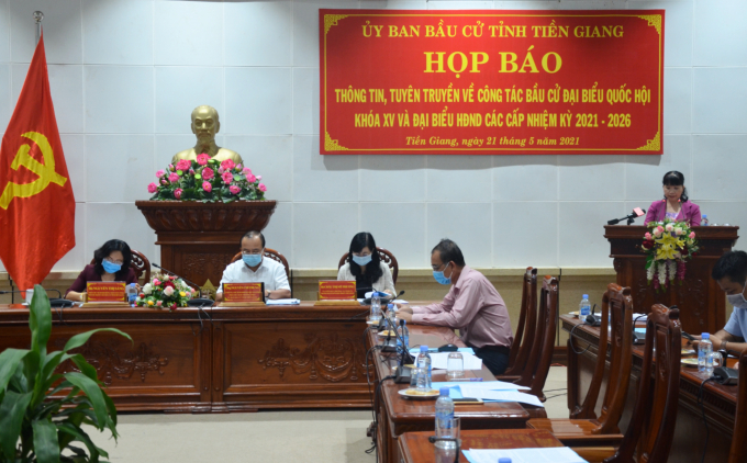 Uỷ ban bầu cử tỉnh Tiền Giang họp báo thông tin về công tác chuẩn bị bầu cử