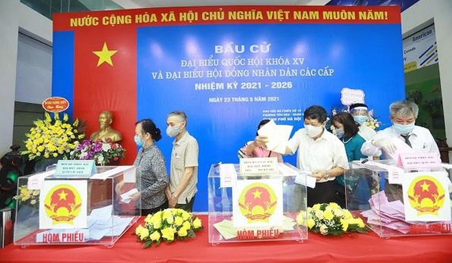 Quận Cầu Giấy (Hà Nội): Đến 16 giờ 30, tỷ lệ cử tri đi bầu cử đạt hơn 90%
