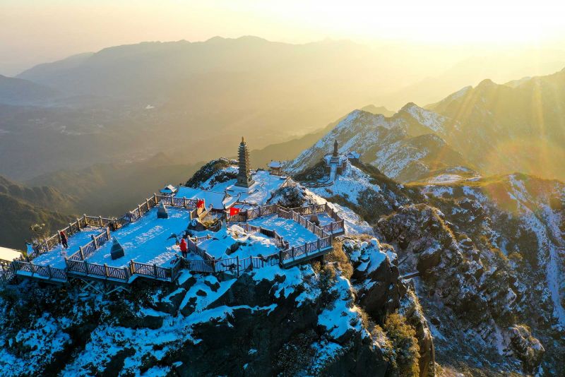 Ảnh: Tác phẩm chụp tuyết bao phủ tuyệt đẹp trên quần thể Sun World Fansipan Legend của NAG Vũ Minh Quân
