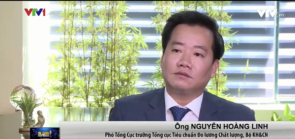Ông Nguyễn Hoàng Linh - Phó tổng cục trưởng Tổng cục Tiêu chuẩn Đo lường Chất lượng, Bộ KH&CN chia sẻ về những lợi ích, hiệu quả khi doanh nghiệp tham gia chương trình 712