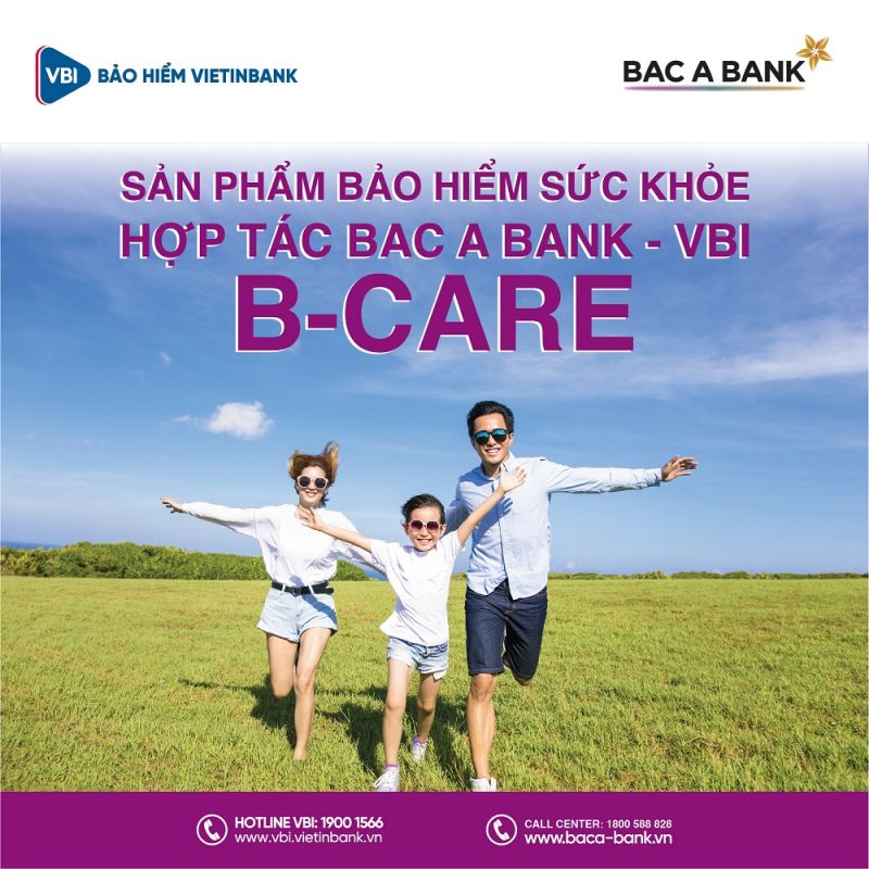 Sản phẩm bảo hiểm sức khỏe hợp tác BAC A BANK - VBI
