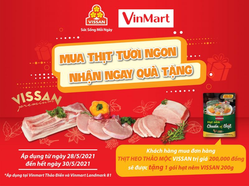 VISSAN triển khai chương trình khuyến mãi “Mua Thịt Tươi Ngon – Nhận Ngay Quà Tặng”