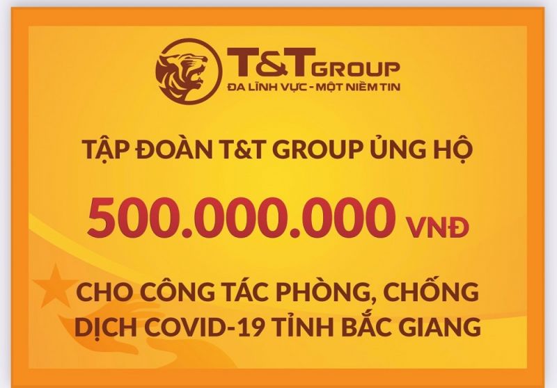 Tập đoàn T&T Group tiếp tục trao tặng tỉnh Bắc Giang 500 triệu đồng