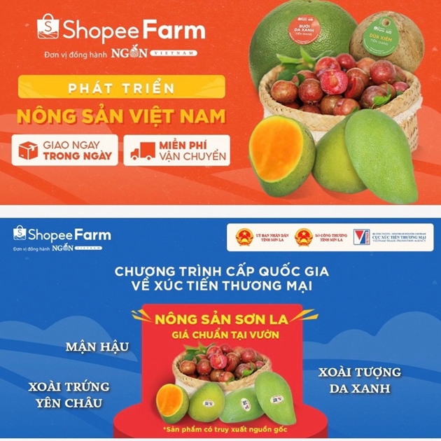 Sản phẩm nông sản các địa phương trên sàn thương mại điện tử Shopee