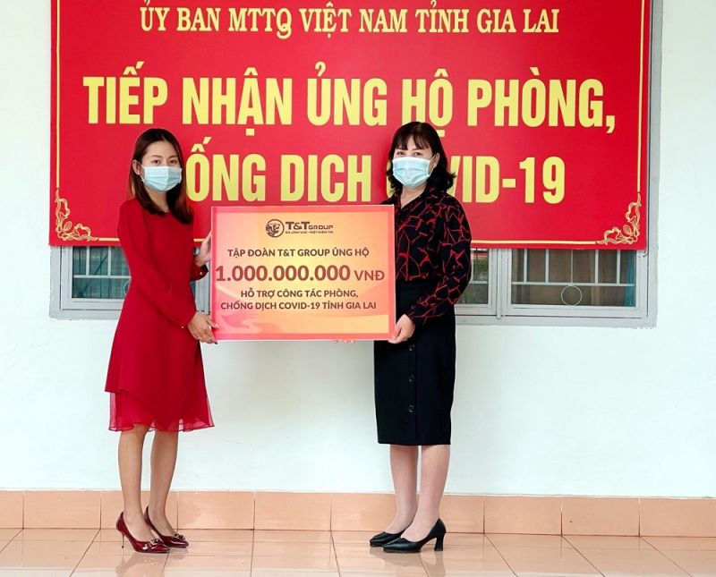 Tập đoàn T&T Group ủng hộ 2 tỷ đồng giúp Gia Lai chống dịch Covid-19