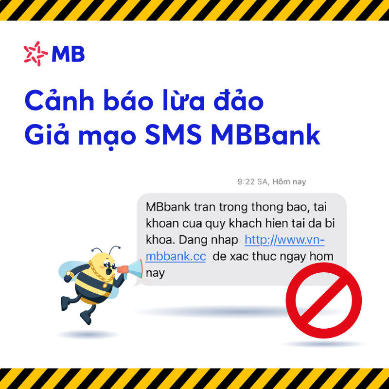 MB cảnh báo lừa đảo qua SMS MBBank