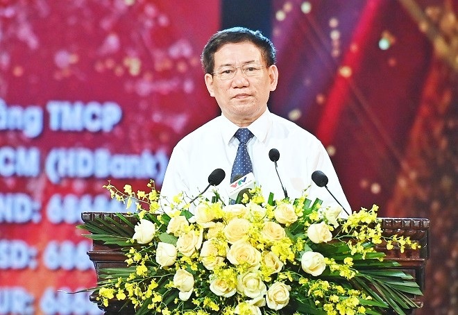 Bộ trưởng Bộ Tài chính, Hồ Đức Phớc phát biểu tại buổi lễ
