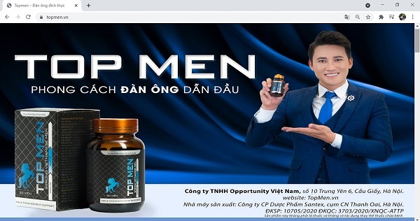 Cục An toàn thực phẩm đang xác minh thông tin phản ánh liên quan TPBVSK TOP MEN