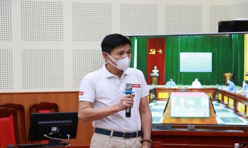 Đ/c Nguyễn Ngọc Hiển, Tổng Biên tập Báo Lao động, Giám đốc Quỹ Tấm lòng Vàng phát biểu Đ/c Nguyễn Ngọc Hiển, Tổng Biên tập Báo Lao động, Giám đốc Quỹ Tấm lòng Vàng phát biểu