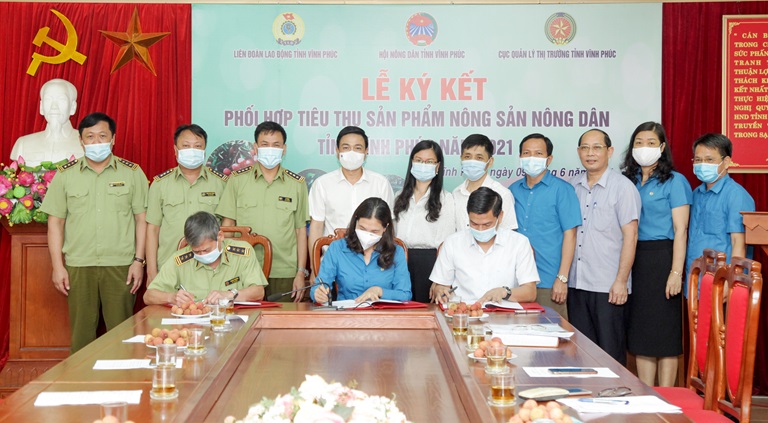 Ký kết phối hợp tiêu thụ sản phẩm nông sản tỉnh Vĩnh Phúc năm 2021