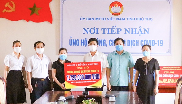 Phú Thọ: Tiếp nhận hơn 1,7 tỉ đồng ủng hộ công tác phòng, chống dịch COVID - 19
