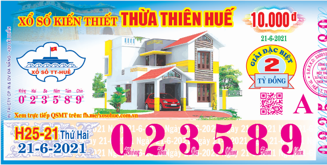 vé số truyền thống thứ 2 hàng tuần của Thừa Thiên Huế sẽ được tăng thêm kỳ chủ nhật