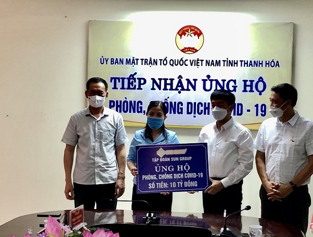 Tập đoàn Sun Group ủng hộ tỉnh Thanh Hóa 10 tỷ đồng phòng, chống dịch Covid-19