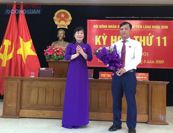 Đồng chí Lương Văn Công được bầu giữ chức Chủ tịch UBND huyện Tiên Lãng, nhiệm kỳ 2016 – 2021