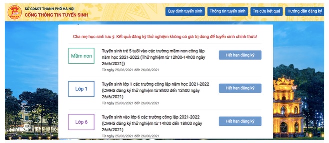 240.000 hồ sơ đăng ký thử tuyển sinh trực tuyến đầu cấp thành công tại Hà Nội