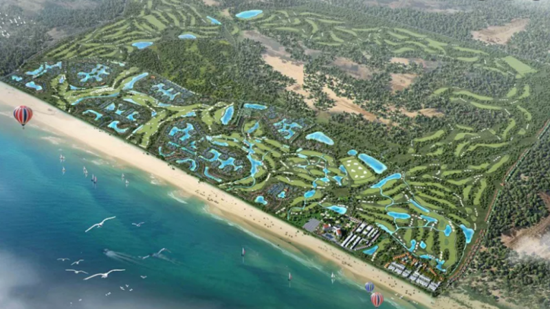 Nhiều dự án lớn đang được triển khai tại Quảng Bình (Ảnh dự án FLC Quang Binh Beach & Golf Resort)