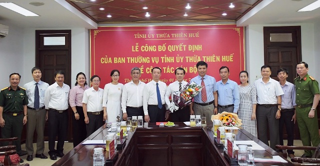 Tỉnh uỷ TT- Huế quyết định điều động, bổ nhiệm ông Võ Lê Nhật giữ chức phó bí thư Thành uỷ Huế