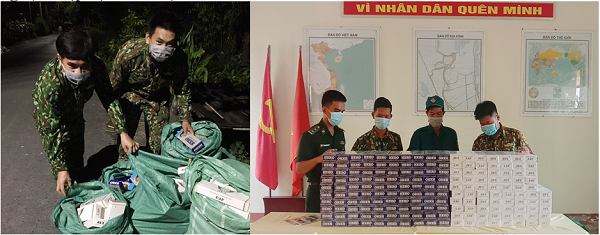 An Giang: Phát hiện vụ buôn lậu trong đêm, thu giữ 1.750 gói thuốc lá ngoại