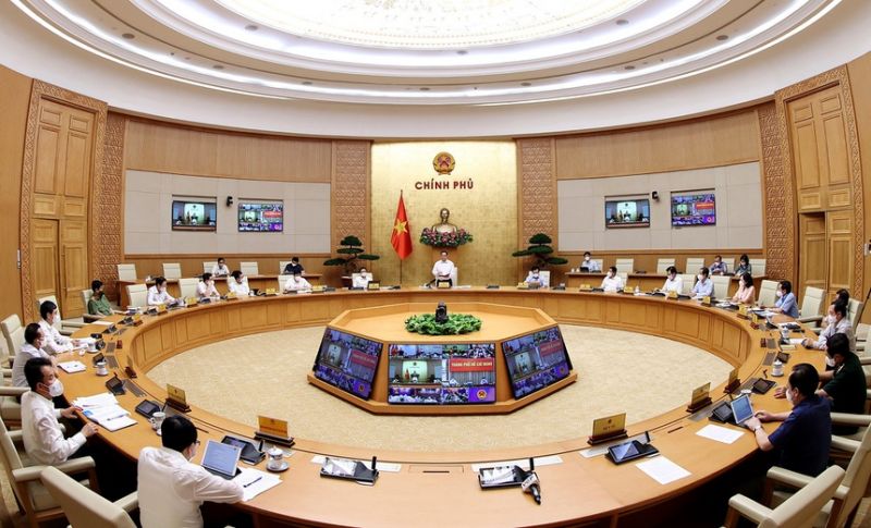 Thủ tướng Phạm Minh Chính chủ trì cuộc họp trực tuyến với 8 tỉnh, thành phố phía Nam