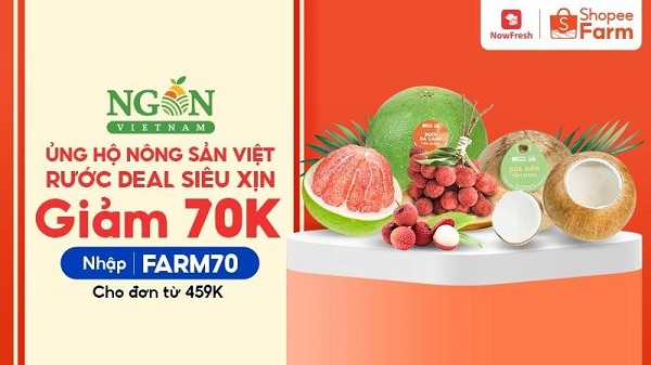 Ủng hộ nông sản Việt, rước deal siêu xịn giảm 70k