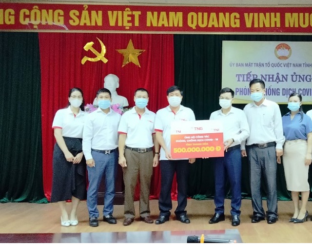 Tập đoàn TNG Holdings Vietnam đã trao 500 triệu đồng ủng hộ tỉnh Thanh Hóa phòng, chống dịch Covid-19.