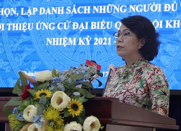 Bà Tô Thị Bích Châu, Chủ tịch Ủy ban MTTQ Việt Nam TP. HCM