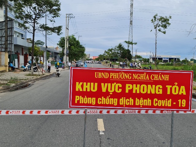 Một khu vực bị phong toả tại Quảng Ngãi