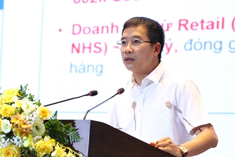 Ông Lưu Trung Thái, Phó Chủ tịch HĐQT, Tổng Giám đốc MB phát biểu tại Hội nghị