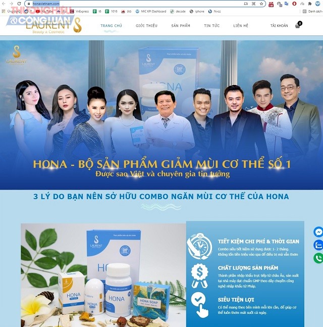 Nhiều người nổi tiếng quảng cáo cho bộ sản phẩm Hona Nhiều người nổi tiếng quảng cáo cho bộ sản phẩm Hona