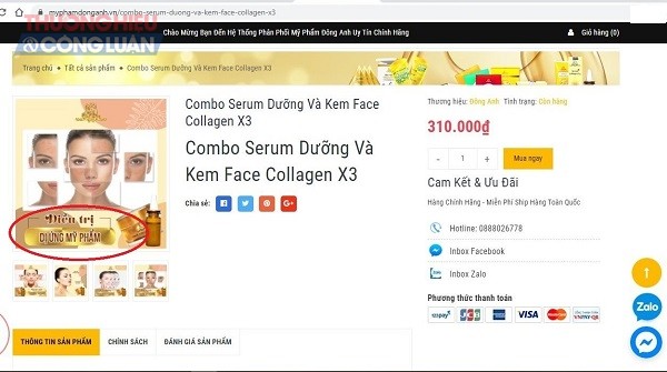không những sản phẩm mỹ phẩm mang thương hiệu Collagen X3 được quảng cáo như thần dược trên các website và mạng xã hội,...