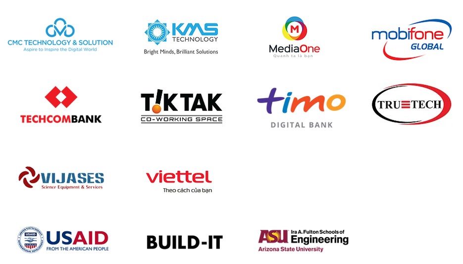 Các đối tác, nhà tài trợ tham gia chương trình Build on, Việt Nam 2021.