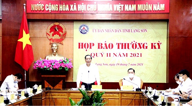 Lạng Sơn: Tổ chức họp báo thường kỳ quý II/2021
