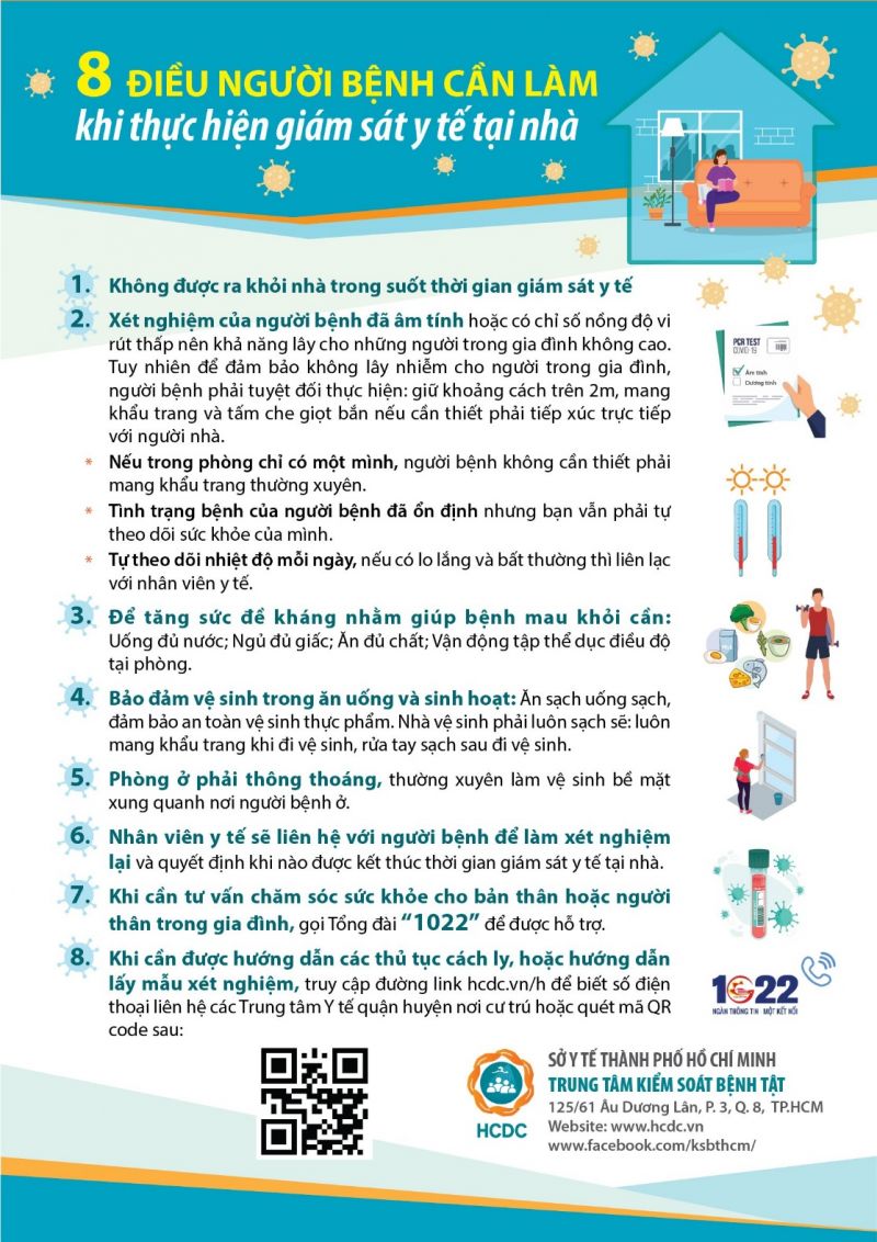 TP.HCM: 8 điều người bệnh cần làm khi thực hiện giám sát y tế tại nhà