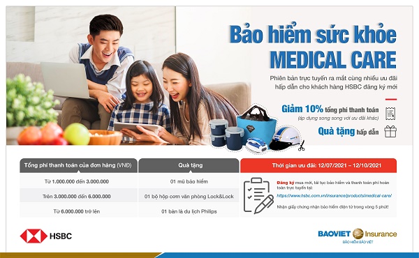 Bảo hiểm Bảo Việt và HSBC ra mắt phiên bản trực tuyến bảo hiểm sức khỏe Medical Care cùng nhiều ưu đãi hấp dẫn