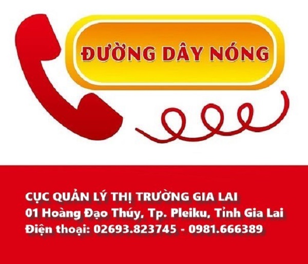 Cục QLTT Gia Lai: Công bố đường dây nóng tiếp nhận, xử lý thông tin phản ánh của người dân