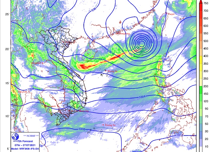 Đài Khí tượng thủy văn cảnh báo lũ trên các sông ở Nghệ An, Hà Tĩnh