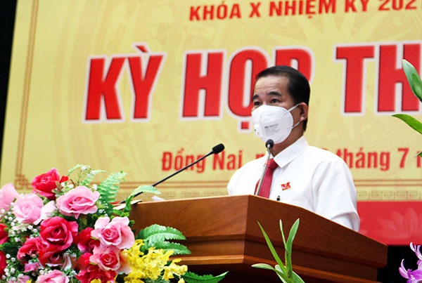 Chủ tịch HĐND tỉnh Thái Bảo phát biểu khai mạc kỳ họp