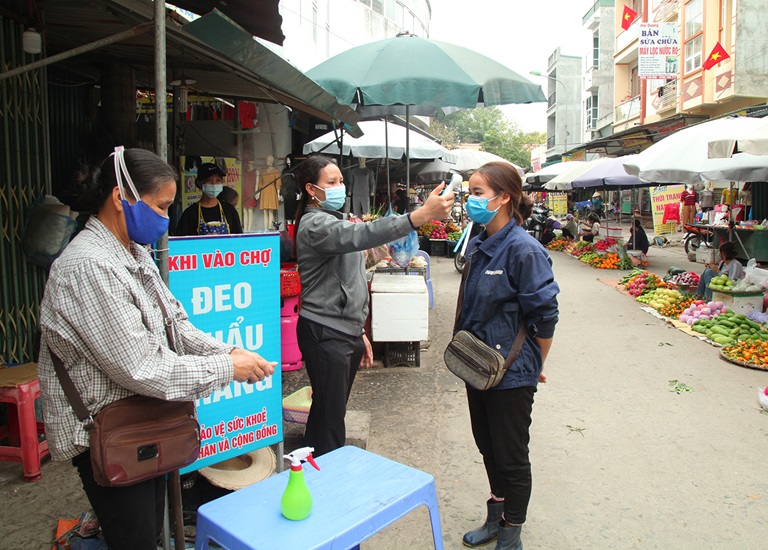 Vĩnh Phúc tăng cường phòng, chống dịch Covid-19 tại các chợ