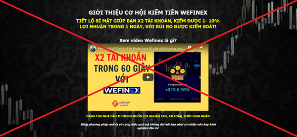 Cảnh báo rủi ro khi tham gia đầu tư vào các website Wefinex.net, RaidenBo.com