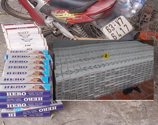 Tiền Giang: Thu giữ hơn 13.000 bao thuốc lá điếu nhập lậu, 50.000 túi bọc trái cây nhập khẩu