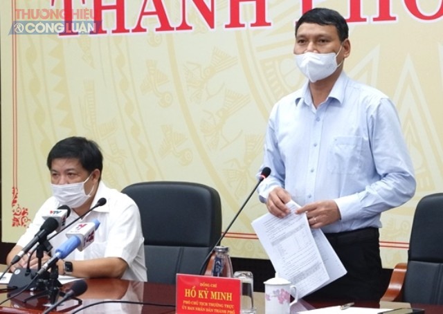 Phó Chủ tịch Thường trực UBND thành phố Hồ Kỳ Minh phát biểu kết luận cuộc họp