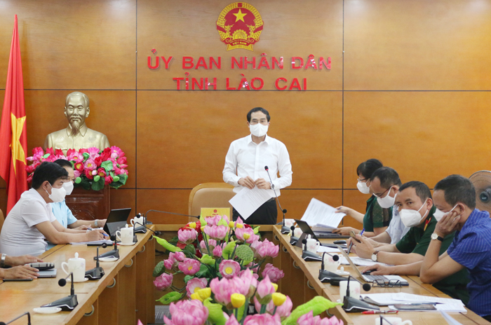 Chủ tịch UBND tỉnh Trịnh Xuân Trường, phát biểu kết luận cuộc họp