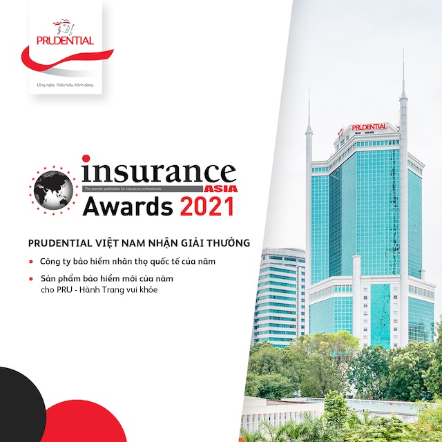 Prudential Việt Nam được vinh danh “Công ty bảo hiểm nhân thọ quốc tế của năm” tại Insurance Asia Awards 2021