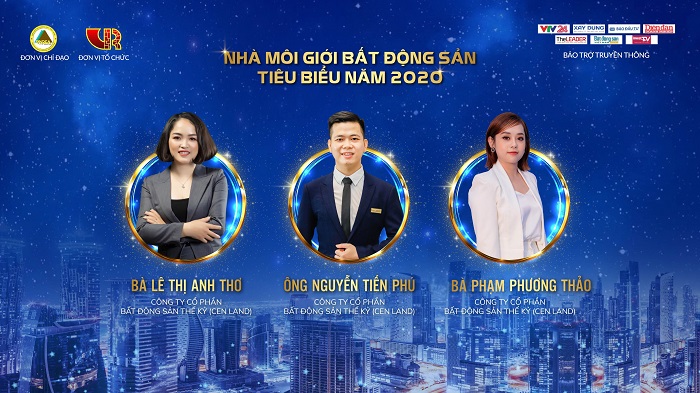Một số Giám đốc, trưởng phòng, Chuyên viên Kinh doanh tiêu biểu đạt danh hiệu Nhà môi giới BĐS tiêu biểu Việt Nam năm 2020.