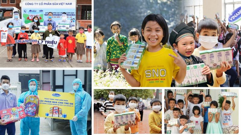 Vinamilk thực hiện nhiều chương trình hướng đến trẻ em như Quỹ sữa Vươn cao Việt Nam, chăm sóc dinh dưỡng trẻ em trong đại dịch..