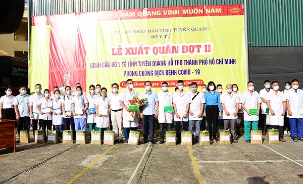 Tuyên Quang: Tiếp tục cử 30 y, bác sỹ đi hỗ trợ thành phố Hồ Chí Minh chống dịch