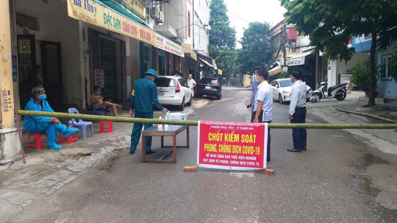 Thanh Hóa: Giãn cách xã hội tại thị trấn Hậu Lộc để phòng chống dịch bệnh Covid-19